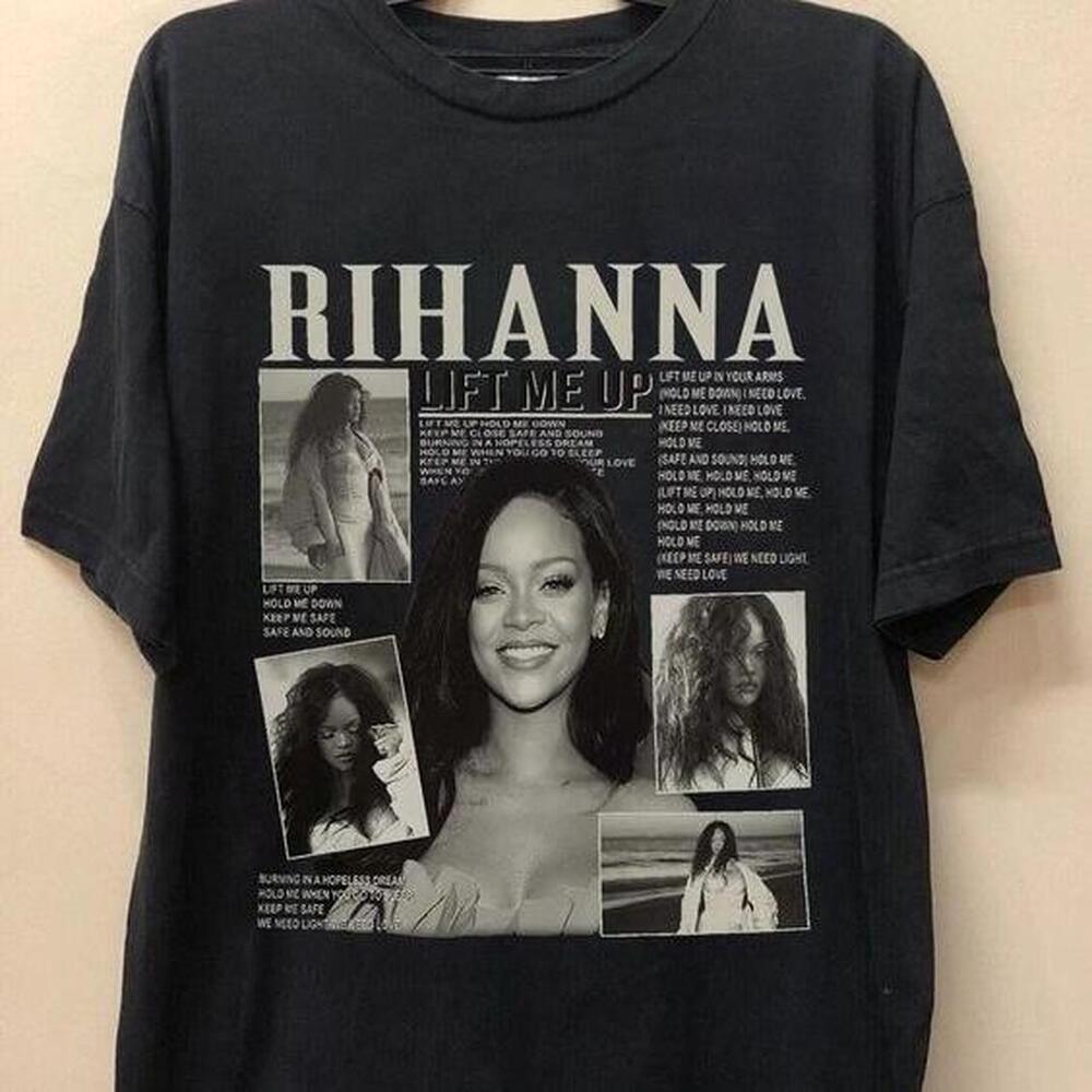 Rihanna Black And White Streetwear Tee